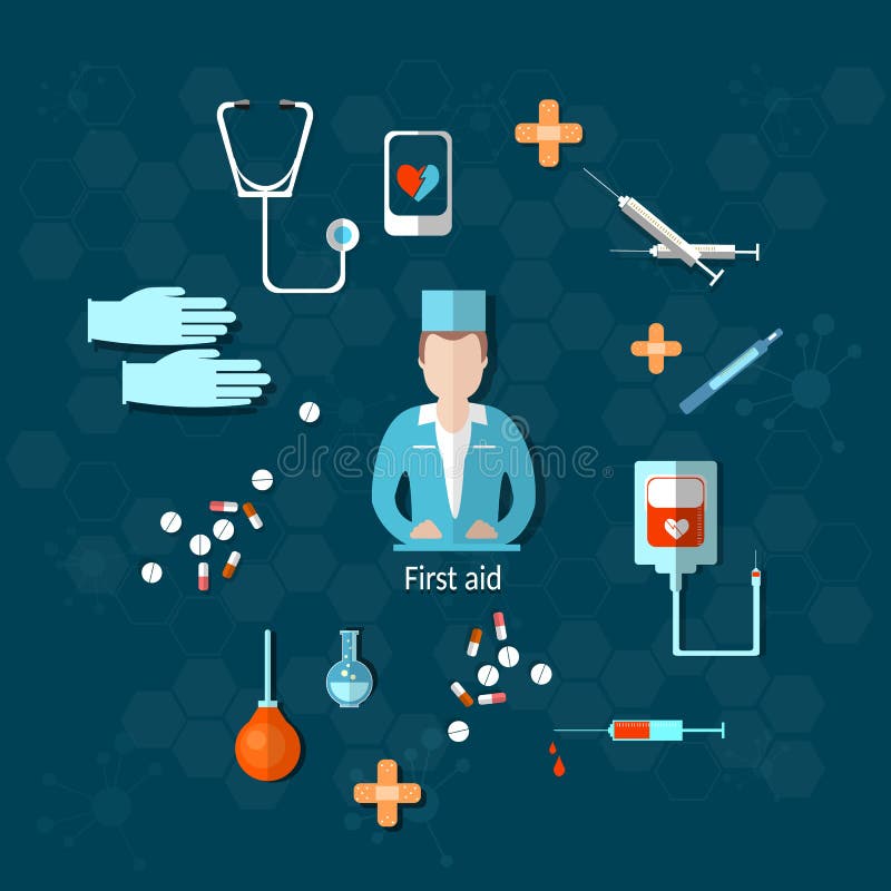 Krankenhaus der Doktormedizin-ersten Hilfe vektor abbildung Krankenhaus der Doktormedizin-ersten Hilfe vektor abbildung