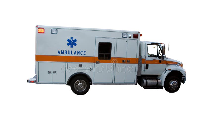 Ambulance isolated on white background. Ambulance isolated on white background