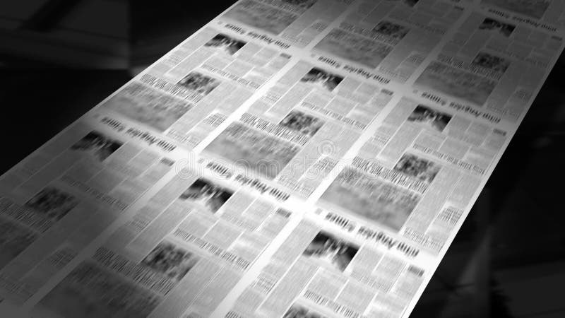Kranten die (Animatielijn) drukken HD