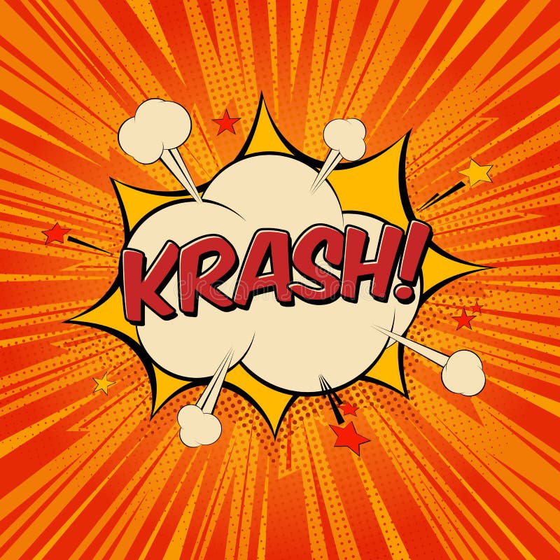 Krash stock vector. Illustration of bang, funny, boom - 101689390