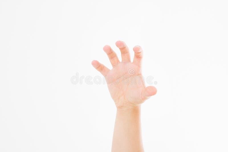 Krassend mannelijke die hand op witte achtergrond wordt geïsoleerd De ruimte van het exemplaar stock afbeeldingen Krassend mannelijke die hand op witte achtergrond wordt geïsoleerd De ruimte van het exemplaar stock afbeeldingen