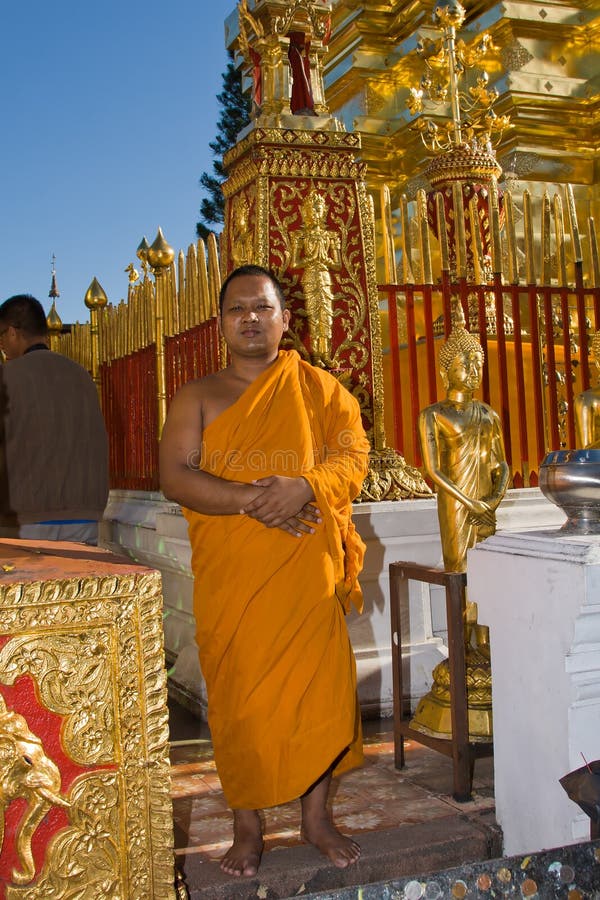 CHIANG MAI, THAILAND - NOVEMBER 11: Buddhist Monk takes part in the Loy Krathong Festival at Doi Suthep Temple in Chiang Mai, Thailand on November 11, 2011. CHIANG MAI, THAILAND - NOVEMBER 11: Buddhist Monk takes part in the Loy Krathong Festival at Doi Suthep Temple in Chiang Mai, Thailand on November 11, 2011