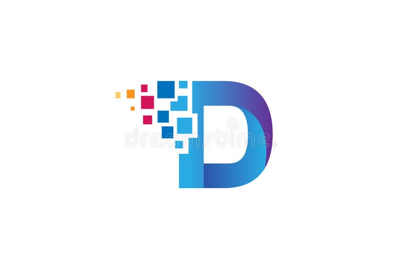 Kreatives d-Buchstabe-Pixel Logo Design Symbol Vector Illustration vektor abbildung Kreatives d-Buchstabe-Pixel Logo Design Symbol Vector Illustration vektor abbildung