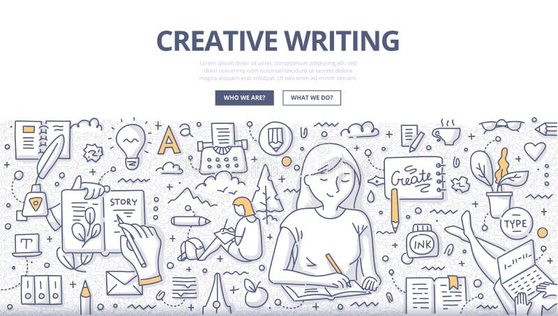 Kreatives Schreibens-Gekritzel-Konzept