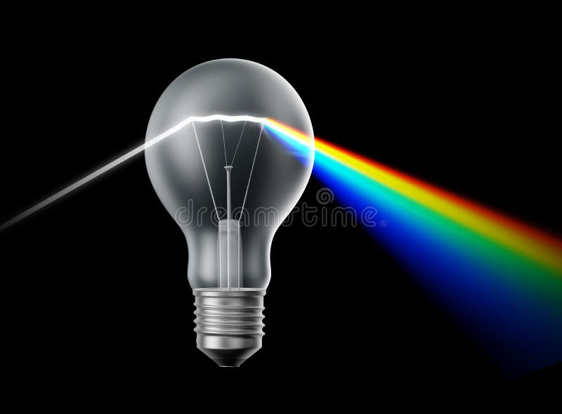 Kreativitet- och innovationbegrepp - kulaprisma vektor illustrationer