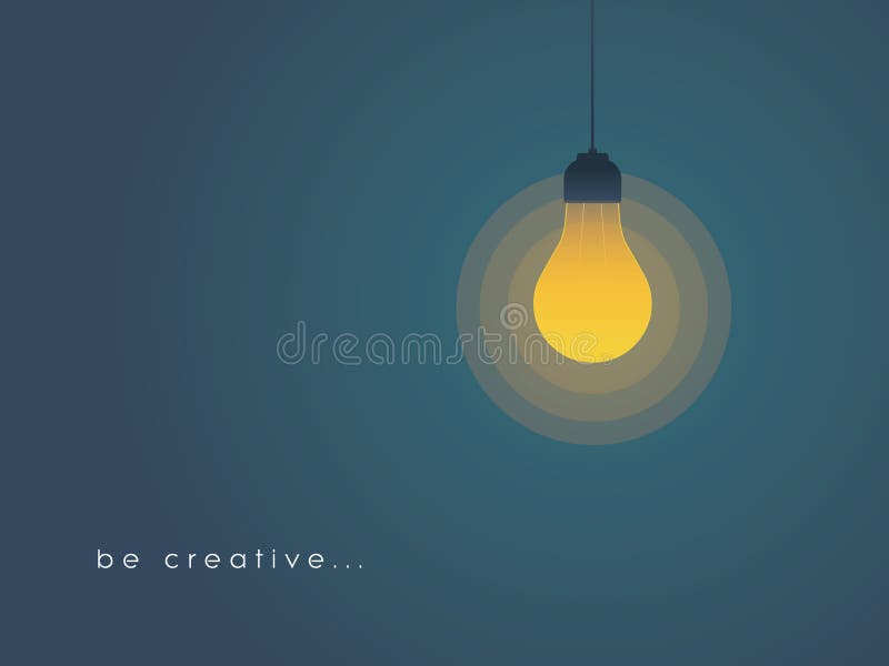 Kreativitetbegrepp med lightbulben på Nytt, nytt idérikt idébegrepp