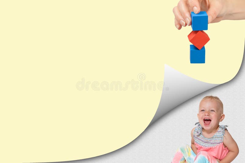 Kreativitetbegrepp och skratta litet barnflickan fotografering för bildbyråer