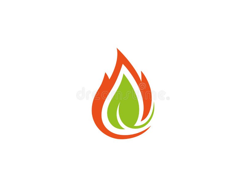 Kreatywnie Pożarniczy liścia logo ilustracji