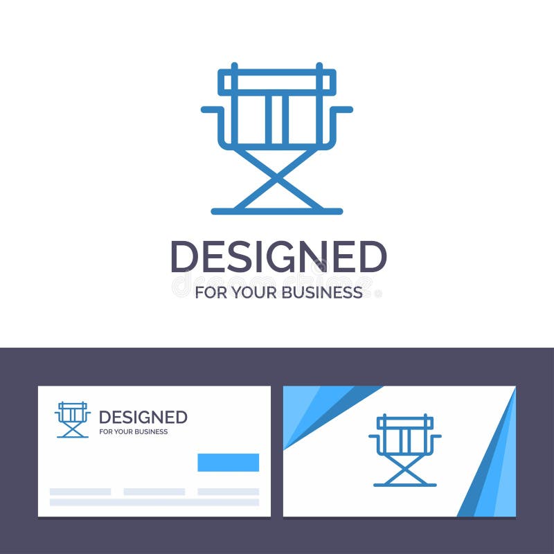 Kreatywnie wizytówki i logo szablonu krzesło, dyrektor, dyrektory, Foldable Wektorowa ilustracja royalty ilustracja Kreatywnie wizytówki i logo szablonu krzesło, dyrektor, dyrektory, Foldable Wektorowa ilustracja royalty ilustracja