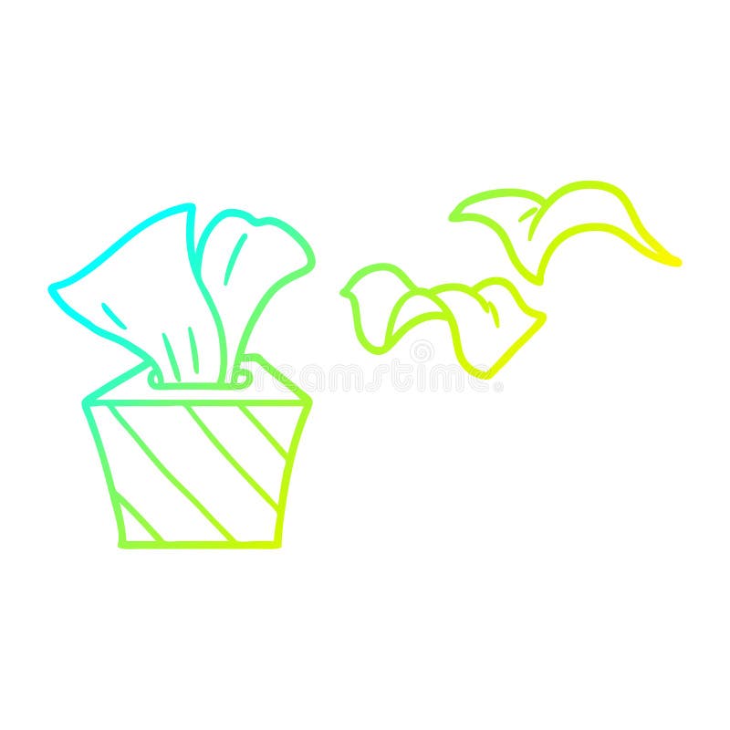 Kreatywny, zimny gradient linii rysowania pudełka rysunkowego tkanek ilustracji