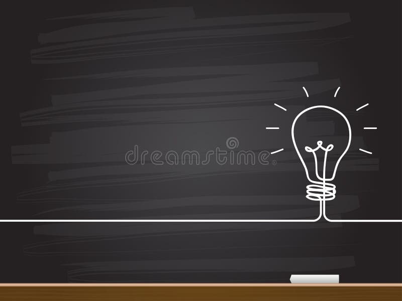 Kredowy ręka rysunek z żarówką również zwrócić corel ilustracji wektora ilustracja wektor Kredowy ręka rysunek z żarówką również zwrócić corel ilustracji wektora ilustracja wektor