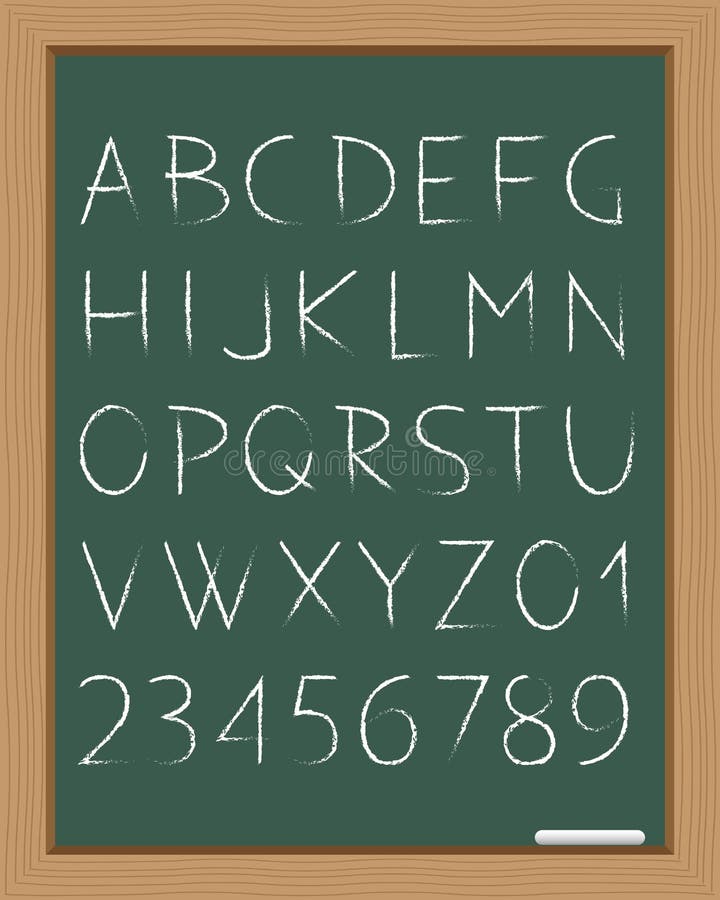 Kreidealphabet vektor abbildung Kreidealphabet vektor abbildung