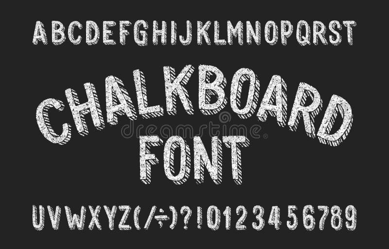 Chalk alphabet font. Hand drawn messy letters and numbers. Stock vector typescript. Chalk alphabet font. Hand drawn messy letters and numbers. Stock vector typescript.