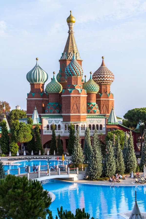 Kremlin style hotel, Antalya, Turkey stock image Kremlin style hotel, Antalya, Turkey stock image
