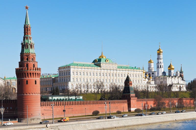 Kremlin Wall Towers Palace Cathedrals In Moscow Stock Photo Image Of Gold Palace