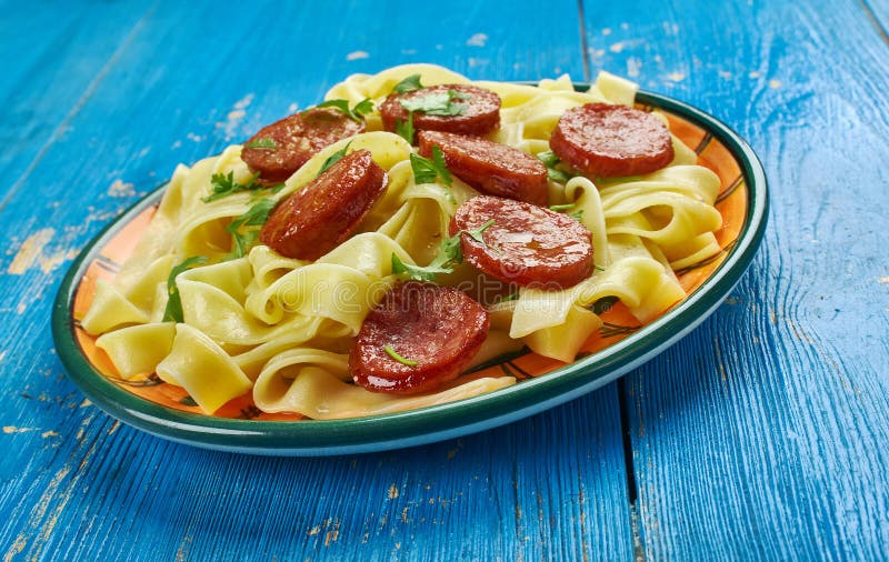 Creole Carbonara , recipe for Italian Carbonara and Creolize andouille sausage. Creole Carbonara , recipe for Italian Carbonara and Creolize andouille sausage.