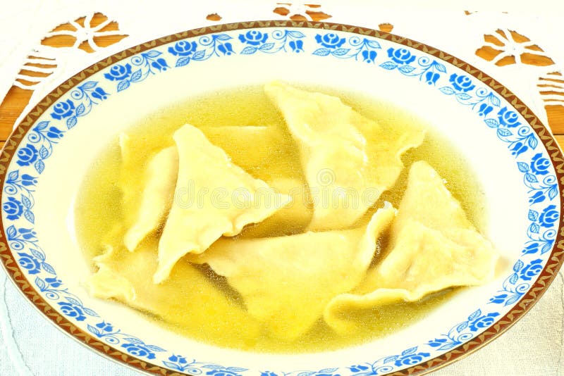 Kreplach Jewish Ravioli in Chicken Soup Stock Photo Image of jewish
