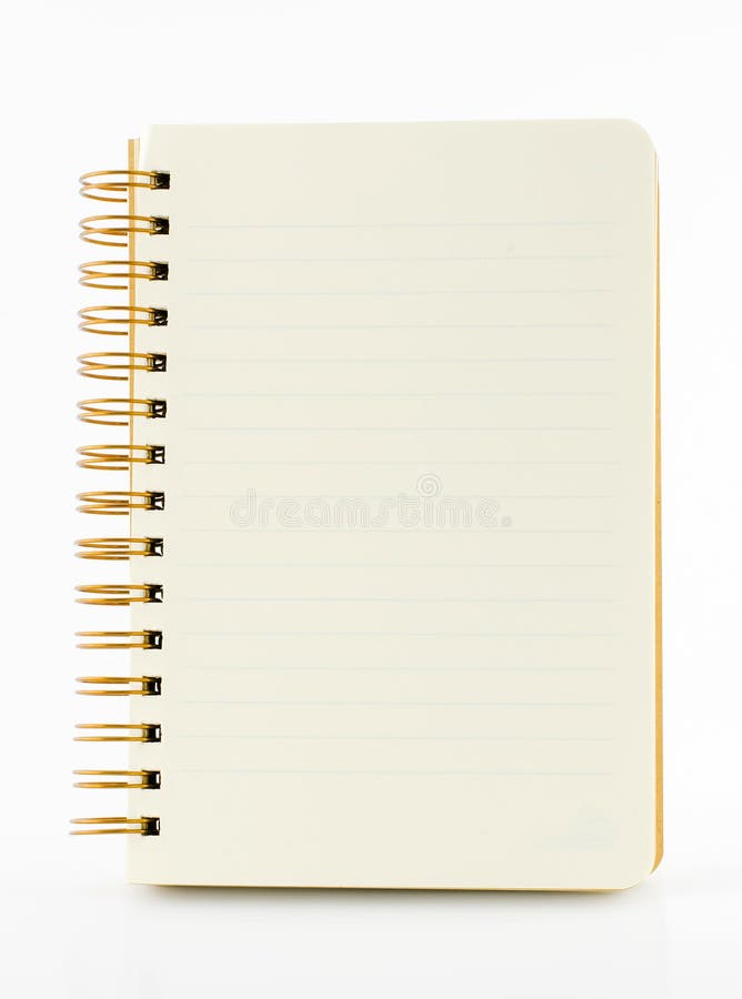 Kreskowy papierowy notatnik odizolowywający na białym tle obraz royalty free