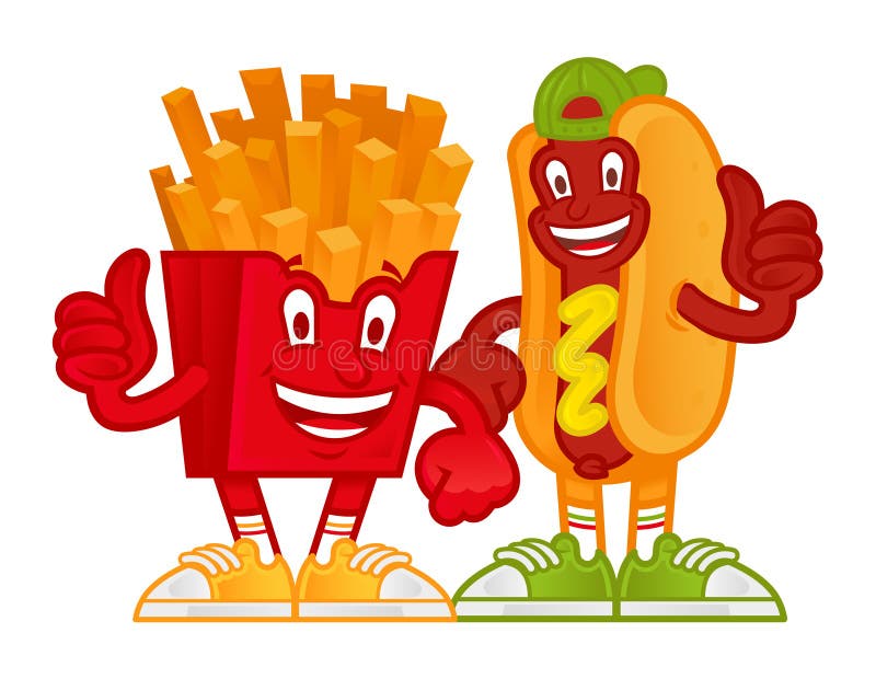 Kreskówek szybcy foods ilustracja wektor Kreskówek szybcy foods ilustracja wektor