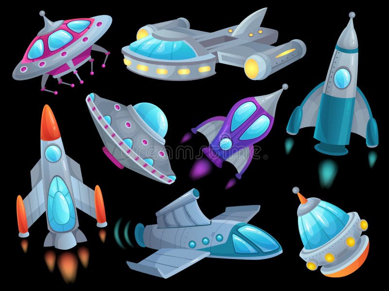 Kreskówka statek kosmiczny E ilustracja wektor Kreskówka statek kosmiczny E ilustracja wektor