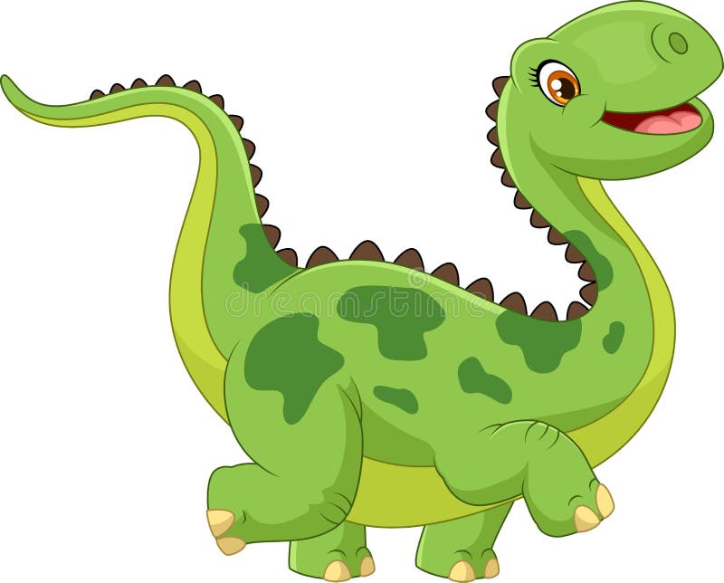 Illustration of Cartoon happy dinosaur. Illustration of Cartoon happy dinosaur