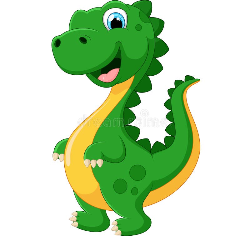 Illustration of Cartoon standing dinosaur. Illustration of Cartoon standing dinosaur