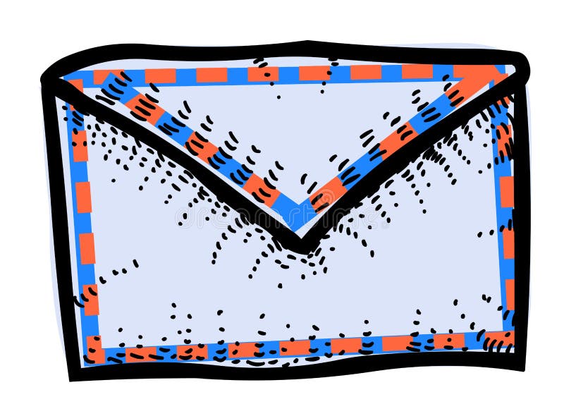 Kreskówka wizerunek Kopertowa ikona Poczta symbol ilustracji Kreskówka wizerunek Kopertowa ikona Poczta symbol ilustracji
