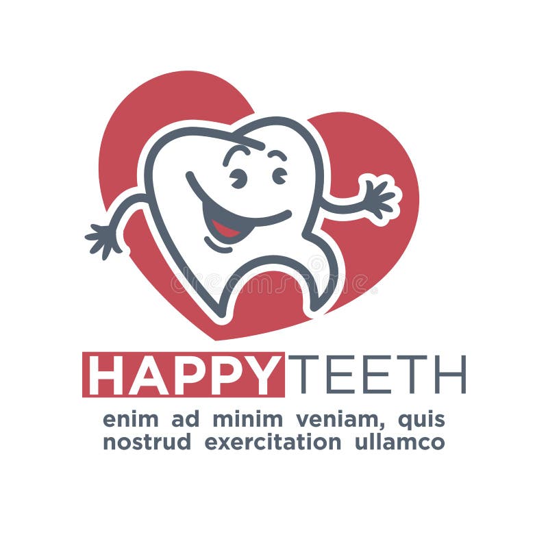 Kreskówka zębu loga szablon dla dziecko dentystyki lub stomatologicznej pasta do zębów produktu etykietki etykietki ilustracja wektor Kreskówka zębu loga szablon dla dziecko dentystyki lub stomatologicznej pasta do zębów produktu etykietki etykietki ilustracja wektor