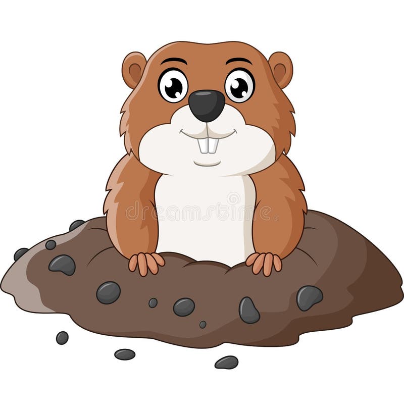 Kreskówka śmieszny Groundhog ilustracja wektor Kreskówka śmieszny Groundhog ilustracja wektor
