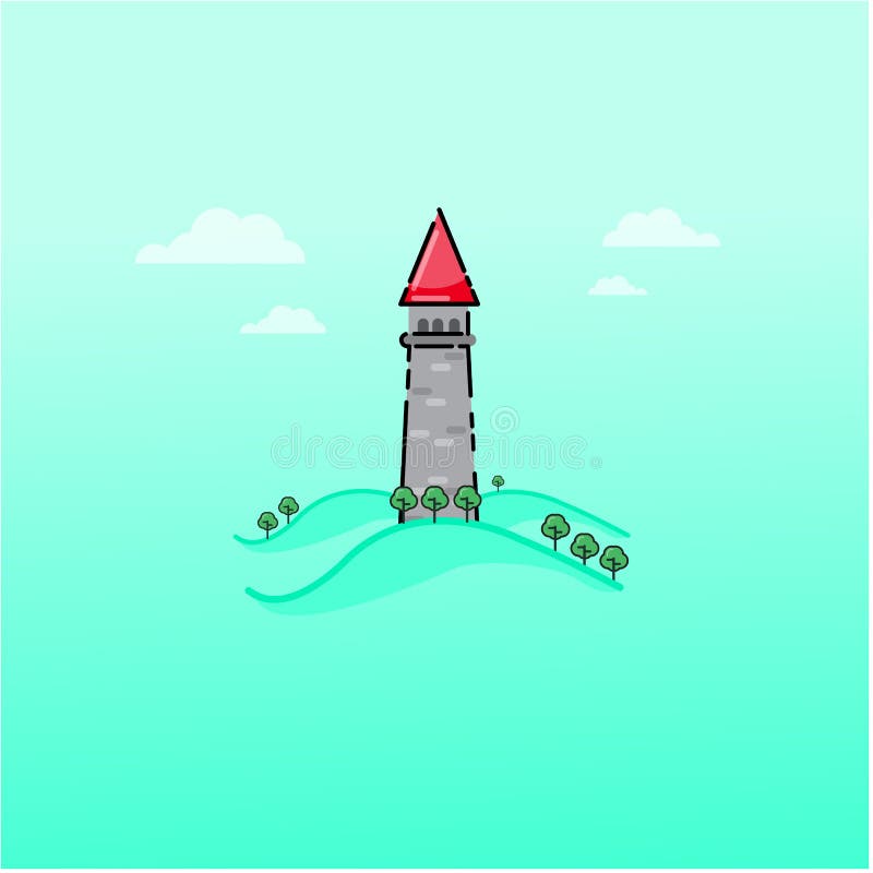 Kreskówki bajki kasztelu kontur ilustracji Kreskówki bajki kasztelu kontur ilustracji