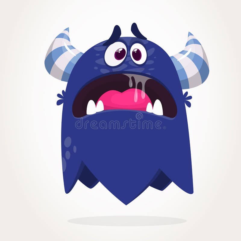 Kreskówki błękita potwór Potwór błyszczki ilustracja z zdziwionym wyrażeniem Szokujący błękitny gremlin maskotki projekt wektor ilustracja wektor Kreskówki błękita potwór Potwór błyszczki ilustracja z zdziwionym wyrażeniem Szokujący błękitny gremlin maskotki projekt wektor ilustracja wektor