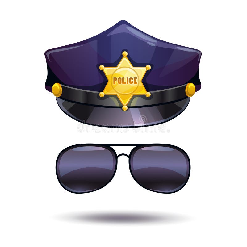 Kreskówki policja i policjantów okulary przeciwsłoneczni nakrywamy ilustracja wektor Kreskówki policja i policjantów okulary przeciwsłoneczni nakrywamy ilustracja wektor