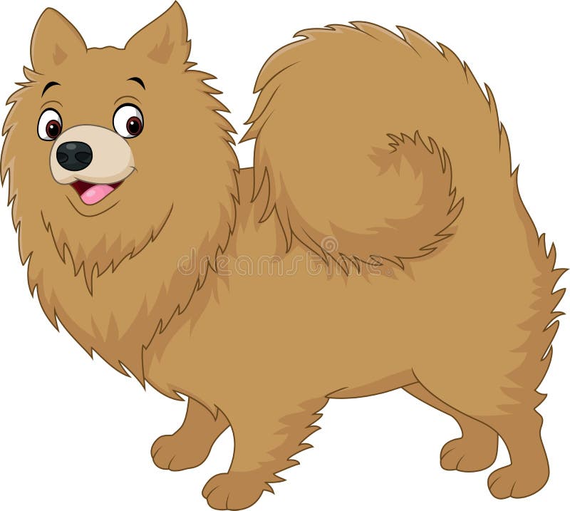 Kreskówki psi pomeranian husky royalty ilustracja Kreskówki psi pomeranian husky royalty ilustracja