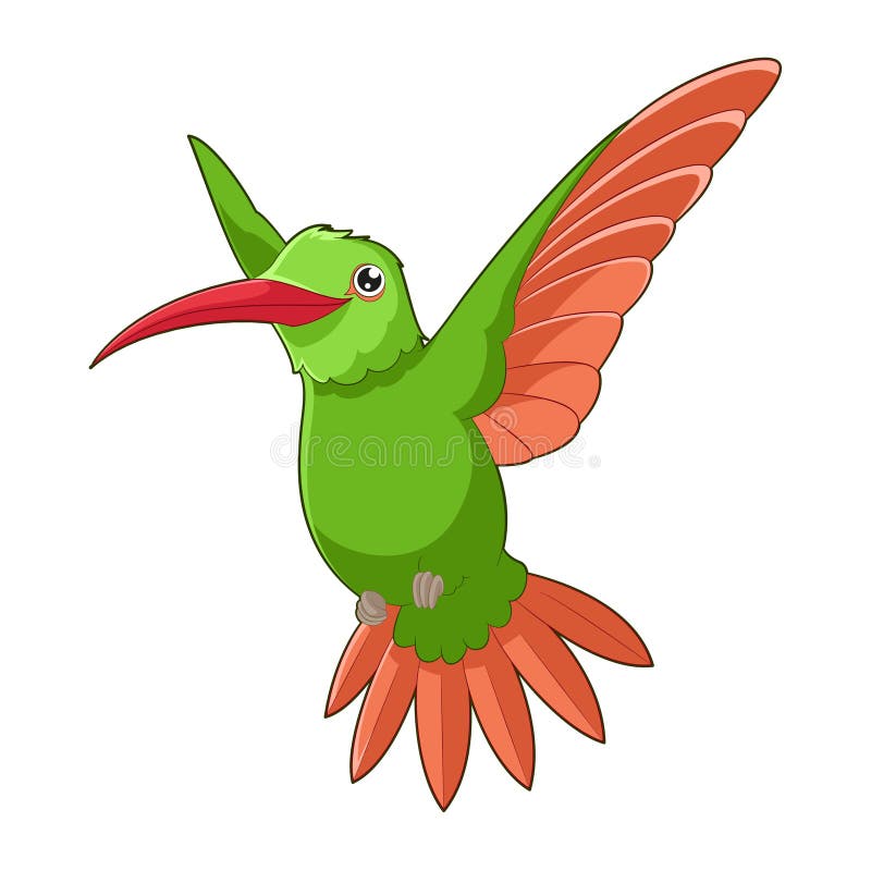 Kreskówki uśmiechnięty Hummingbird royalty ilustracja Kreskówki uśmiechnięty Hummingbird royalty ilustracja