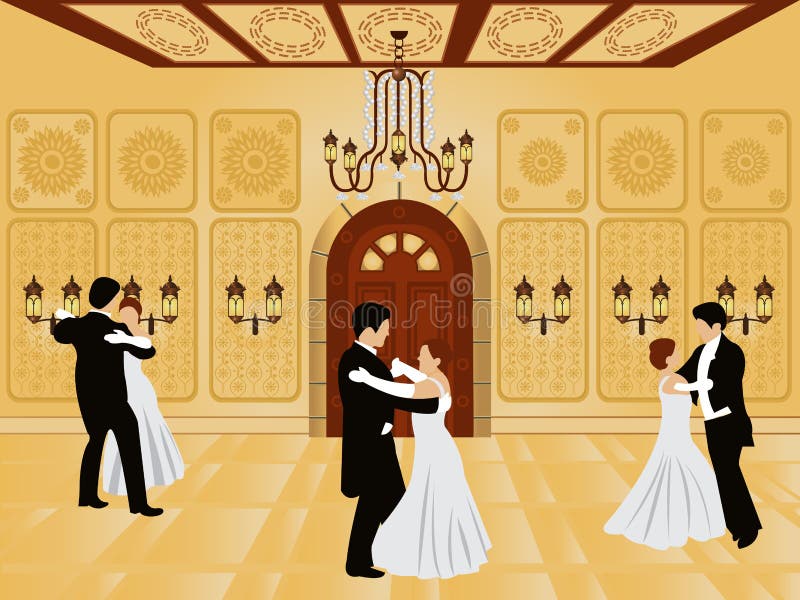 Kreskówki wnętrze - sala balowa ilustracja wektor Kreskówki wnętrze - sala balowa ilustracja wektor