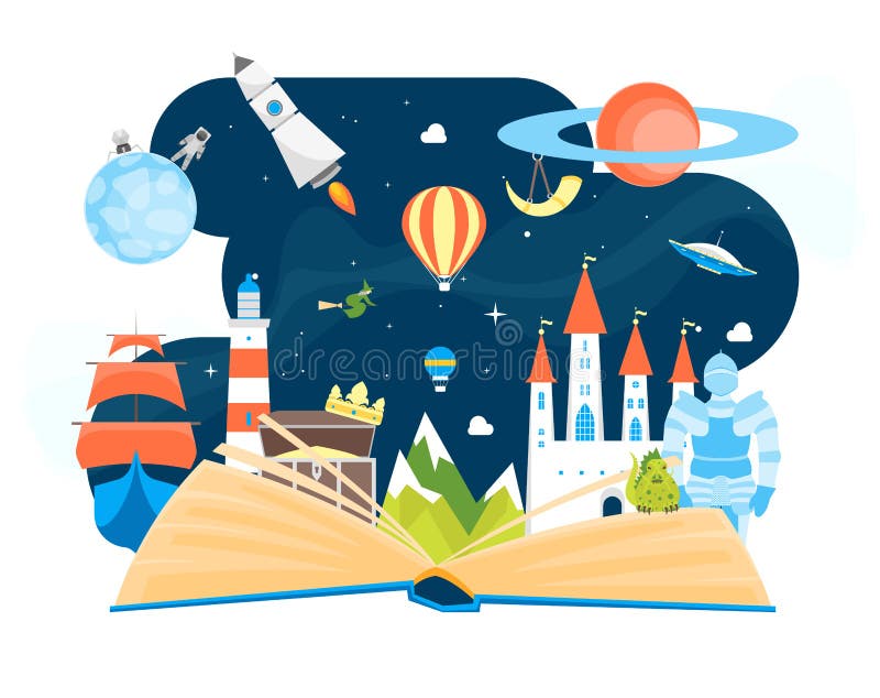 Kreskówki wyobraźni pojęcie wektor ilustracja wektor Kreskówki wyobraźni pojęcie wektor ilustracja wektor