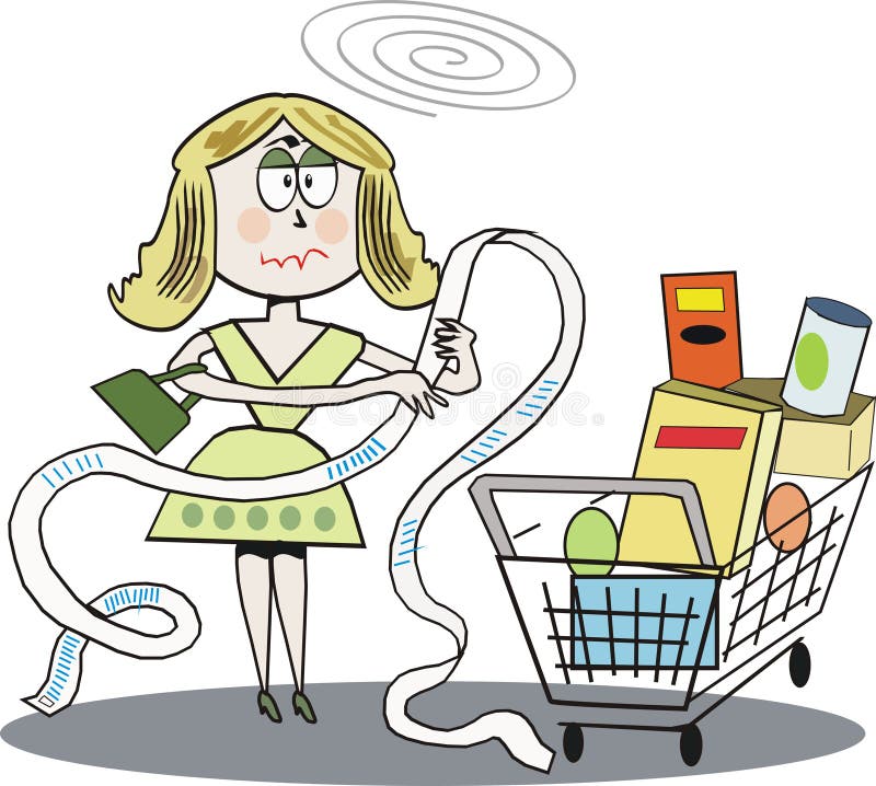 kreskówki zakupy supermarket ilustracji kreskówki zakupy supermarket ilustracji