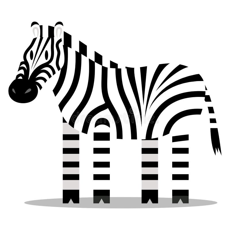 Kreskówki zebra Odizolowywająca Na Pustym tle ilustracji