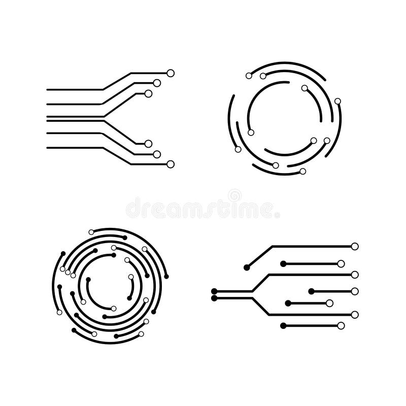 Kretslogotyp vektor illustrationer