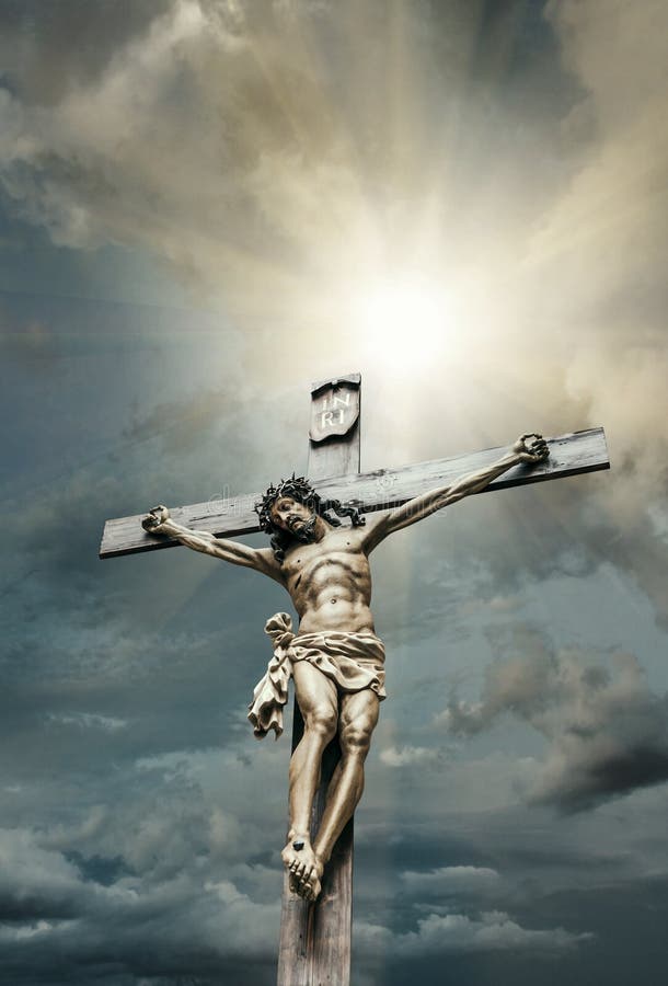 Kreuzigung Des Jesus Christus Stockfoto - Bild Von Glaube, Leuchte