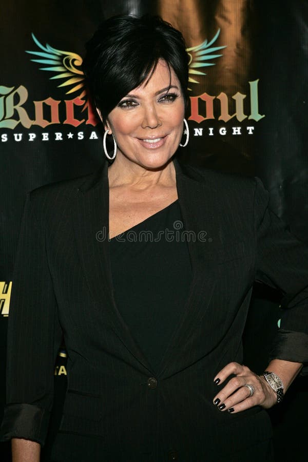 Kris Jenner kommt auf ther rotem Teppich an lizenzfreies stockfoto Kris Jenner kommt auf ther rotem Teppich an lizenzfreies stockfoto