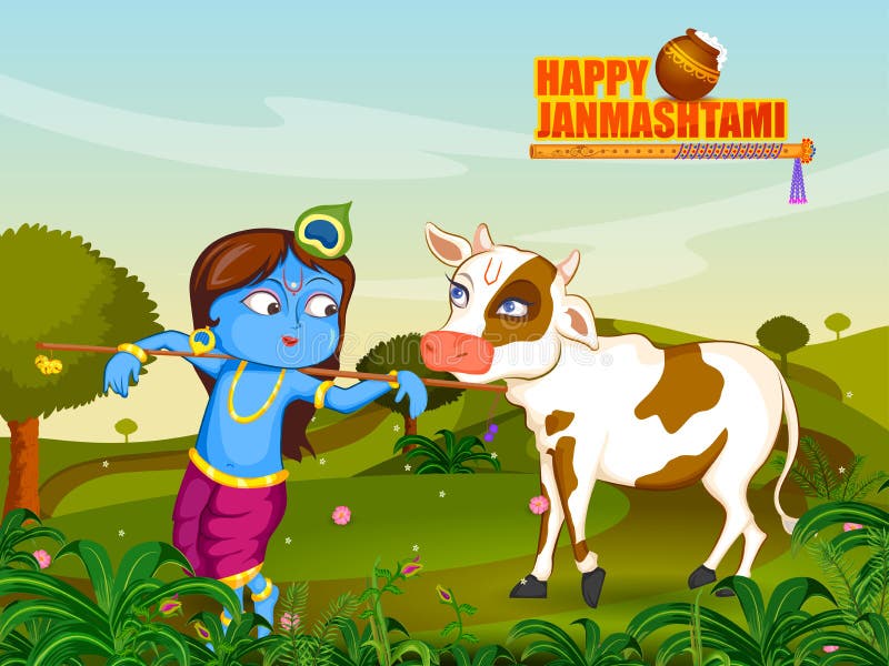 Cow Krishna Stock Illustrations – 162 Cow Krishna Stock Illustrations,  Vectors & Clipart - Dreamstime