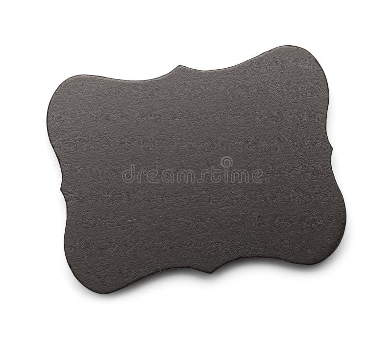 Black Slate Tag with Copy Space Isolated on White Background. Black Slate Tag with Copy Space Isolated on White Background.