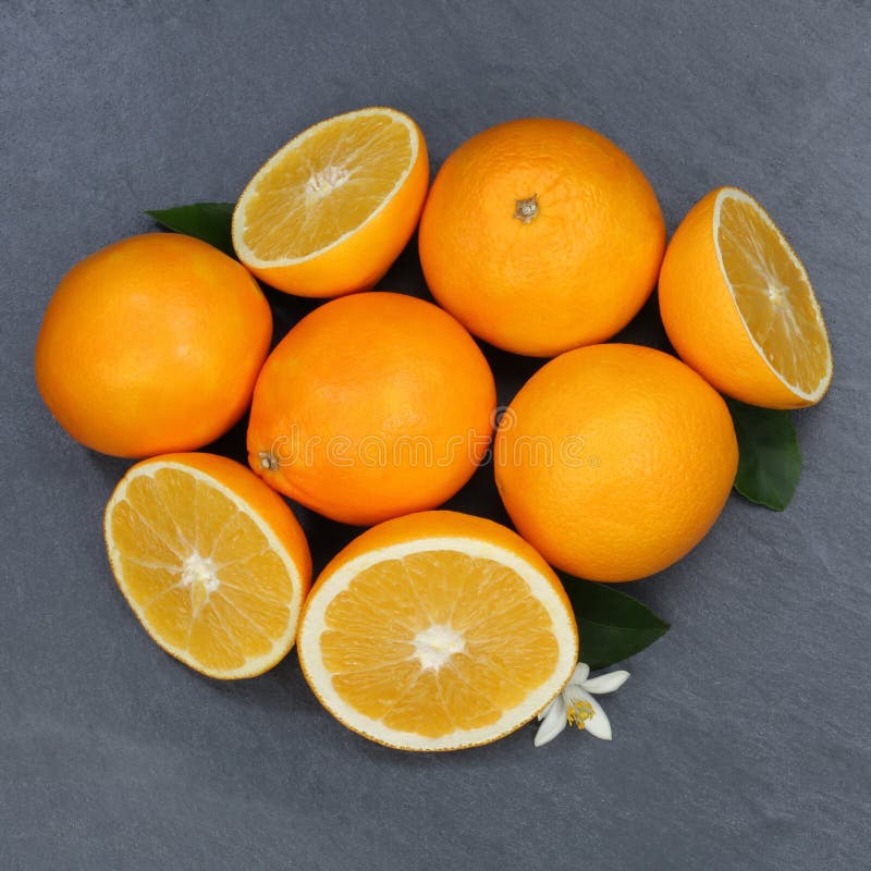 Kritiserar orange frukter för apelsiner fyrkantig bästa sikt royaltyfria bilder