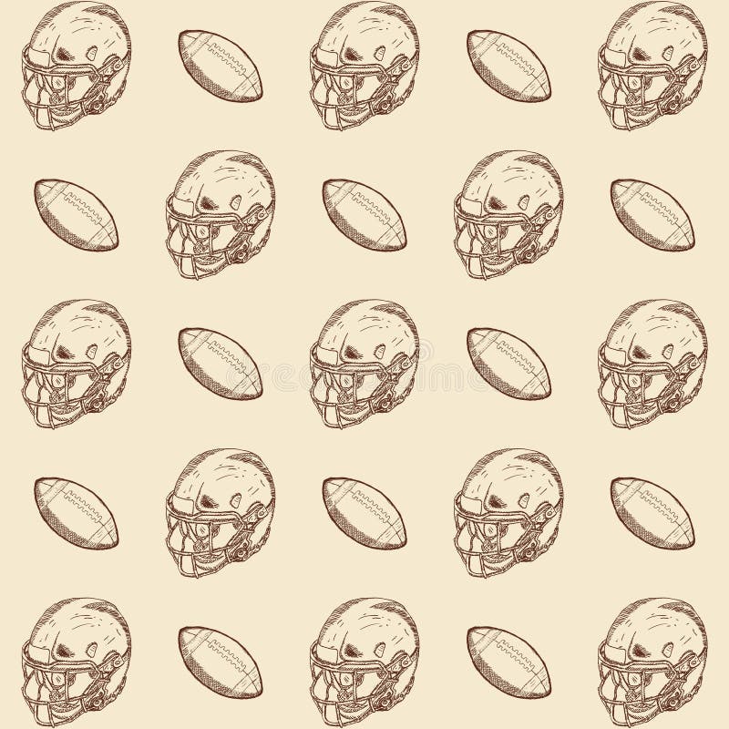 Kritzeln Sie Abbildungsabbildung des amerikanischen Fußballs der Art im vektorformat Enthält Text, Sturzhelm und Kugel - Datei de vektor abbildung