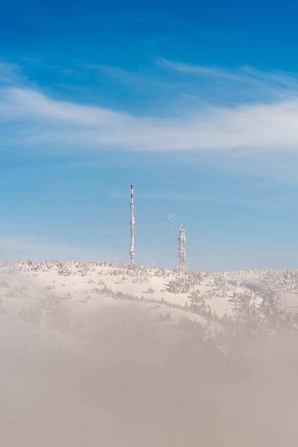 Krizava hill on Martinske hole from Skalka hill in winter Mala Fatra mountains in Slovakia