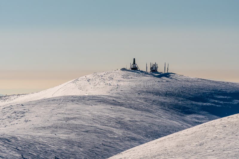 Križná vrch z vrchu Ostredok v zime Veľká Fatra na Slovensku
