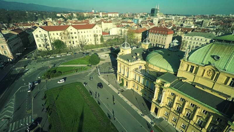 Kroatisk nationell teater i Zagreb - antenn