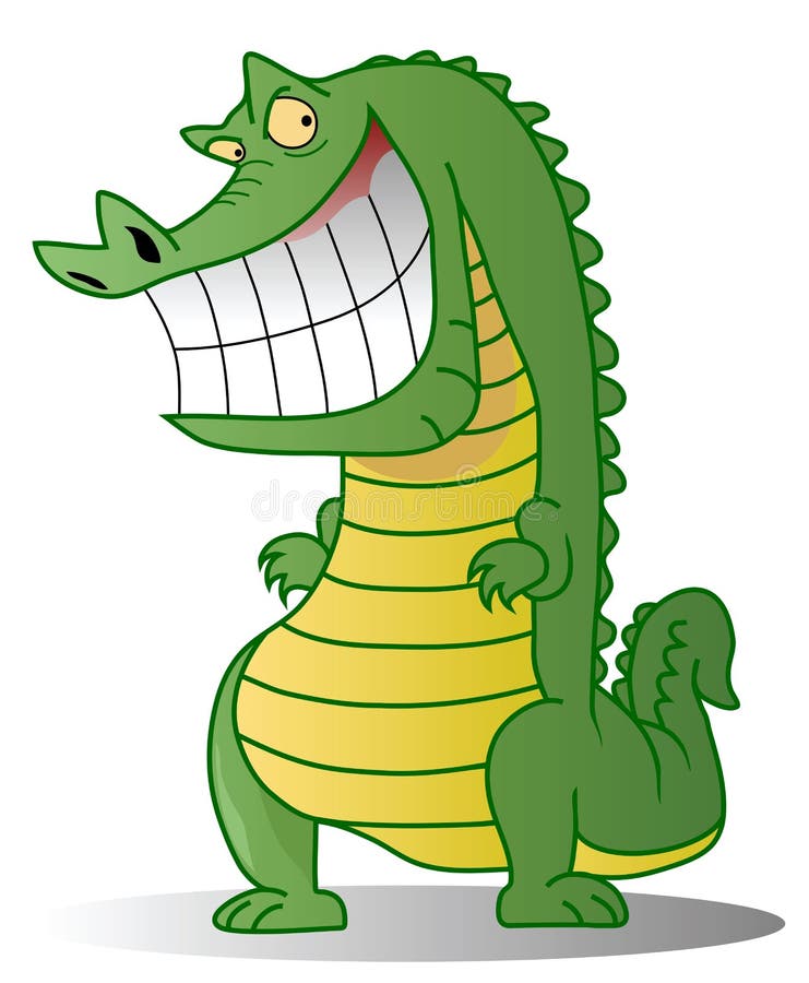 A malicious crocodile isolated on the white background. A malicious crocodile isolated on the white background