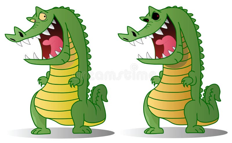 A malicious crocodile isolated on the white background. A malicious crocodile isolated on the white background